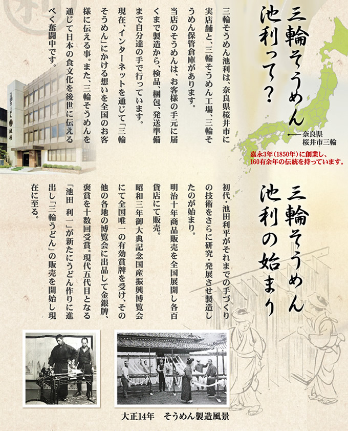 三輪そうめん池利について