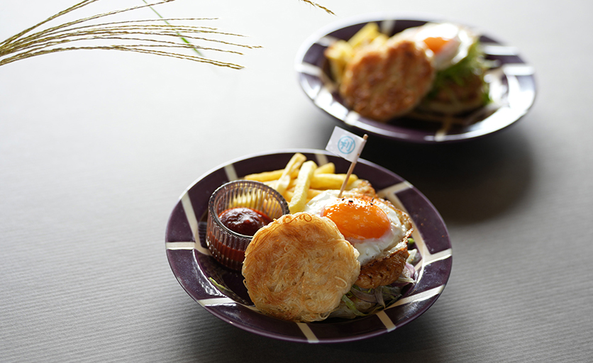 そうめん月見バーガー