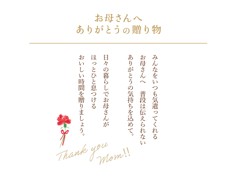 母の日の特典　カーネーション・レシピ付き